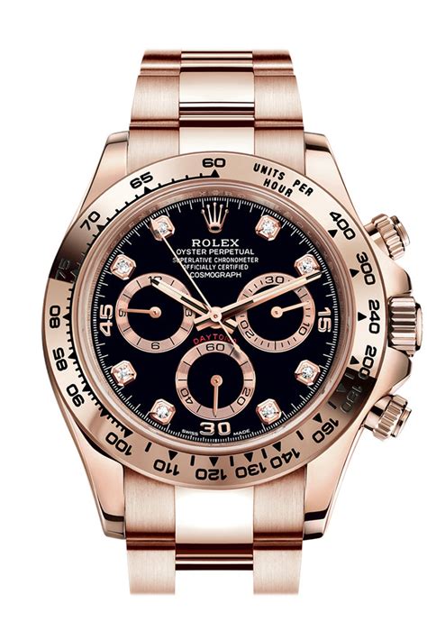 rolex daytona rose gold pink/black index dial ceramic bezel oysterflex